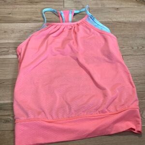 Ivivva pink and light green tank top